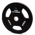 TOP FITNESS 255LB URETHANE GRIP OLYMPIC PLATE SET